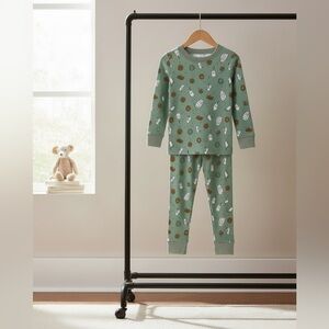 Wonder Nation Toddler Cotton Long Sleeve Sleep Tee & Pants Pajama Set, 2-Piece